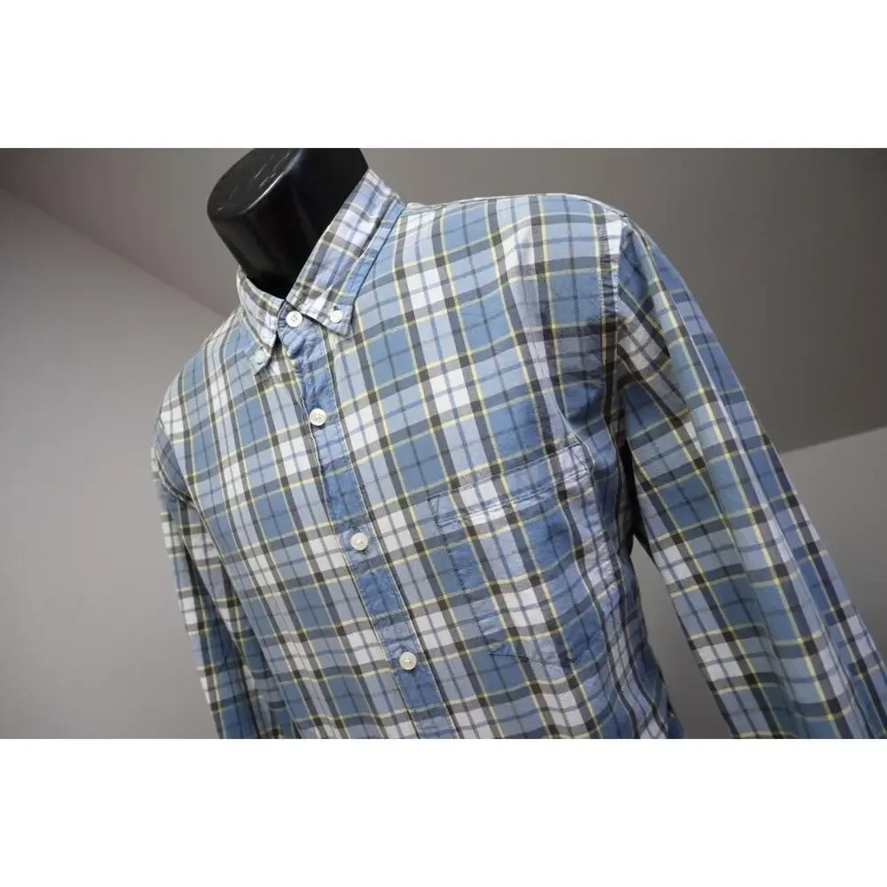J‎ Crew Dress Shirt Classic Fit Casual Plaid Button Up Long Sleeve Mens Sz Large